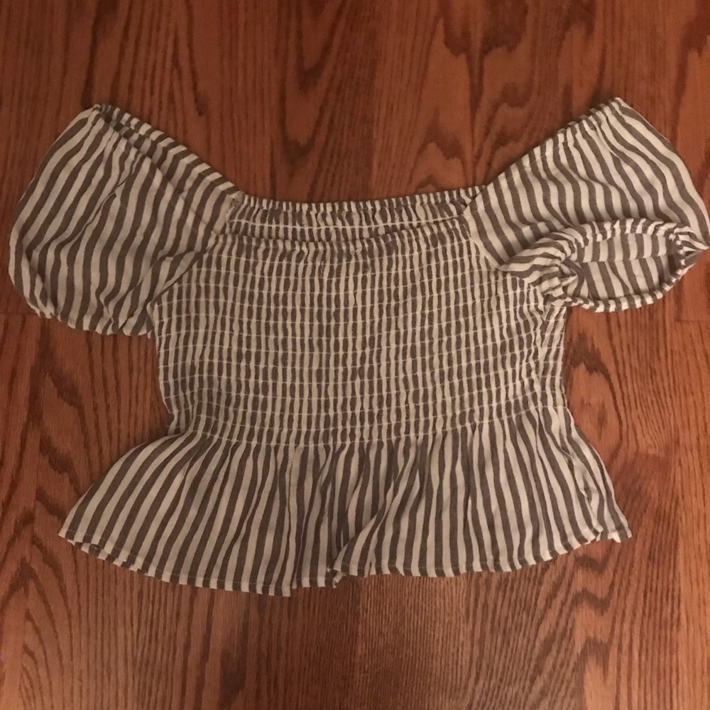 Off the shoulder Striped top